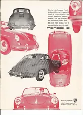 Original 1961 Porsche vintage print ad: "Porsche is performance!", advertising