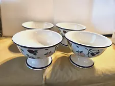 4 Princess House Orchard Medley 5” Sherbet Dessert Footed Cup Bowl 3” Tall NEW