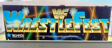 Original Vintage WWF Wrestlefest Arcade Sign Marquee 1991 Video Game Technos