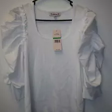 Nanette White Ruffle shirt for Sale