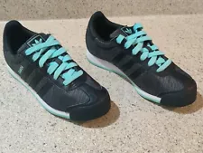 Adidas Sneaker Athletic Samoa W Black Tiff Blue Aqua Q16189 Size 8