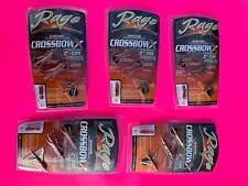 5 packs Rage CrossbowX Extreme mechanical crossbow Broadheads 100 Grain 2 BLADE