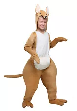 Kangaroo Halloween Costume Childs Med 10-12 Animal Mascot Full Body Jumpsuit