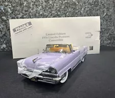 DANBURY MINT LIMITED EDITION 1956 LINCOLN PREMIERE CONVERTIBLE PURPLE W/ TITLE