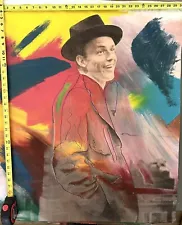 STEVE KAUFMAN " Frank Sinatra "In The Studio" - Hand, Embellished Unique.