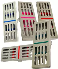 PREMIUM DENTAL AUTOCLAVE STERILIZATION CASSETTE RACK BOX TRAY FOR 5 INSTRUMENTS