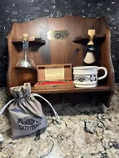 Barbershop Old Fashioned Luxury Set Shelf Franklin Toiletry Gold Razor Ditty Bag