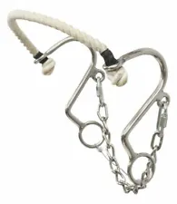 Western Saddle Horse Rope Nose Little S Hackamore Stainless Steel 5.5" Cheeks