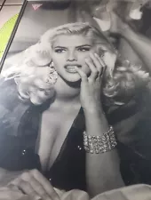 RARE Anna Nicole Smith GUESS Original 1993 FULL SHEET POSTER Super Model Playboy