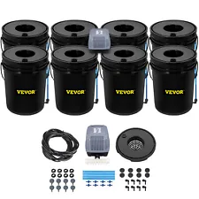 VEVOR Hydroponics Deep Water Culture DWC Hydroponic System 5 Gallon 8 Buckets