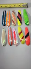 10 trolling /flutter spoons 3 3/4" for salmon,walleye or bass blanks