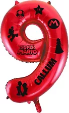 Super Mario Personalised Gamer (STICKER ONLY) for Balloons Gaming Party Birthday