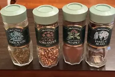 McCormick Spice Jars Green Lid Kitchen Decor YOUR CHOICE