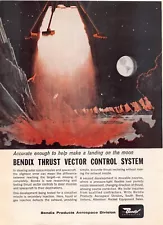 Aerospace Division Thrust Vector Ctrl System Bendix OuterSpace Missiles Print Ad