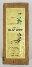 Instant Korean Ginseng - Import Wooden Box by American Roland Foods Co. - 1970's