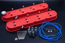 Cast Aluminum Tall Valve Covers w/ Coil Mount for LS1 LS2 LS3 LS6 5.3 6.0 Red