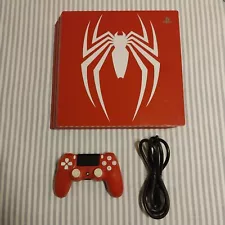 Sony PlayStation 4 Pro 1TB Limited Edition Spiderman Console GREAT CONDITION!!