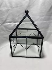 Small Glass Display Floorless Terrarium Table Decor