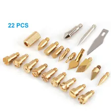 22Pcs Pyrography Wood Burning Tips Tool Carving Iron Burner Soldering Embossing