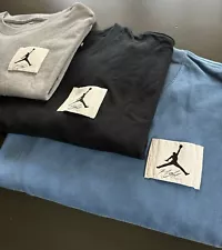 Package Deal For 3 Nike Jordan T Shirts, Men’s XL And XXL, Gray, Blue, And Black