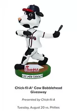 Chick-fil-A Cow Bobblehead PRE SALE Atlanta Braves SGA 8/20/2024