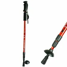 Anti-shock Walking Hiking Stick 3 Section Retractable Adjustable Trekking Stick