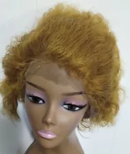 360 Full Lace Ventilated Wig Cap For Wig Making Gold Color