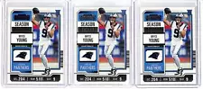 (3) Lot 2023 Panini Contenders Bryce Young Season Ticket Rookie RC #15 Panthers