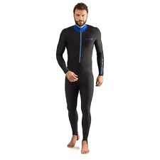 Used Cressi Skin Scuba Dive Full Suit - Black/Blue - Medium