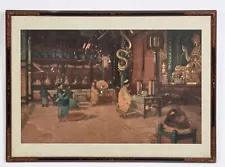 Buddhist Shrine Interior Scene