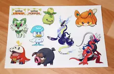 2022 Pokemon Scarlet and Violet Promo Nintendo Switch Sticker Sheet Not For Sale