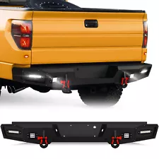 Rear Bumper for 2006-2014 12th Gen Ford F150 (Excluding Raptor) w/ Sensor Holes