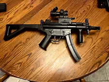 H&K MP5 K-PDW CO2 BB Gun with scope and red dot laser