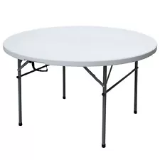 Plastic Development Group 4 Foot Round Fold In Half Folding Banquet Table (Used)