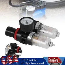 ð¥1/4" Air Pressure Regulator Compressor Oil/Water Separator Filter With Gauge