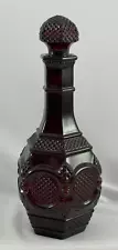 Vintage AVON Cape Cod Ruby Red Collection Decanter