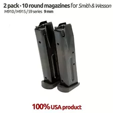 2 Magazines For S&W 9MM 59,5900,5906,915 Marlin Camp 9 10 Rounds Blue Steel