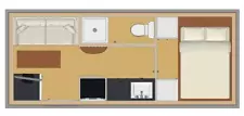 178sqft - 8'6"x21' - 1bedrm1bath-Tiny House/Trailer design - ala cart-