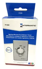 INTERMATIC FF15MH Timer,Spring Wound,15 Min,SPST,Silver