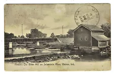 Warren Indiana Finkle's Old Water Mill on Salamonie River 1908 to Keefer Oklahom