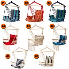 Hammock Chair Patio Porch Yard Tree Hanging Air Swing Seat Rope Chair Outdoor