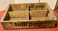 Vintage Lollipop Wooden Soda Crate