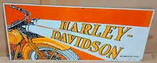 Harley Davidson Porcelain Enamel Metal Sign 36 x 15 Inches 1 sides