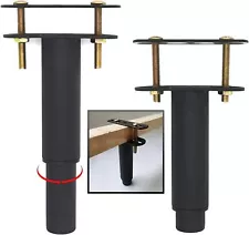 2Pcs Metal Adjustable Height Center Support Leg for Bed Frame