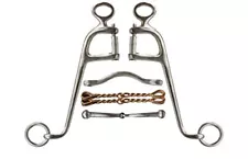 Showman Stainless Steel Walking Horse Bit w/ 8" Cheeks