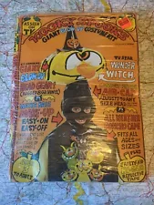 Vintage NOS NEW KOOKY SPOOKS WONDER WITCH blow-up Halloween Costume Spooky 1979