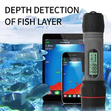 Portable LED Fish Depth Finder 0.8-90m Fish Finder Waterproof 200KHz Sonar Fish