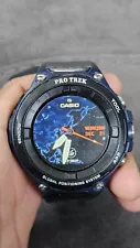 Casio Pro Trek WSD-F20 Smart GPS Wrist Watch for Men Black & Blue Needs Reset