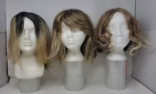 Lot 3 Short, Straight Light Blonde, Long Wavy, Roots, Wig Wigs Possible Wigsbuy