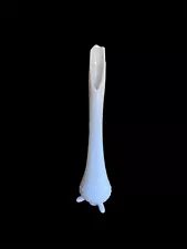 L E Smith Milk Glass 3 Toed Swung Vase 16 X 3.5 No Imperfections